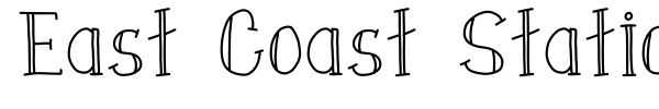 East Coast Stationery font preview